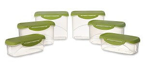 Amazon All Time Plastics Delite Container Set, 6-Pieces
