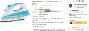 Amazon- Buy Bajaj Majesty MX 12 1250-Watt Steam Iron2