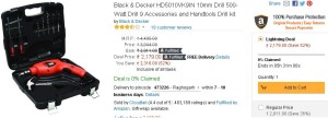 Amazon- Buy Black & Decker HD5010VK9IN 10mm Drill 500-Watt Drill 9 Accessories and Hand tools Drill kit1