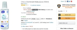 Amazon- Buy Chicco Disinfectant Multipurpose2