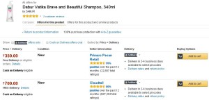 Amazon- Buy Dabur Vatika Brave and Beautiful Shampoo1