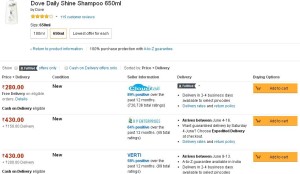 Amazon- Buy Dove Daily Shine Shampoo2