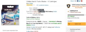 Amazon- Buy Gillette Mach3 Turbo Blades