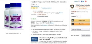 Amazon- Buy Healthvit Magnesium Oxide1