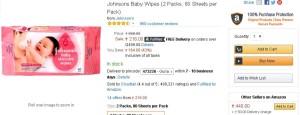 Amazon- Buy Johnsons Baby Wipes1