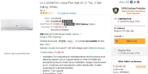 Amazon- Buy LG LSA3NP3A L-Nova Plus Split AC1