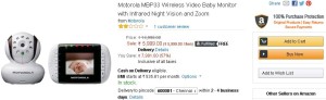 Amazon- Buy Motorola MBP33 Wireless Video Baby Monitor1