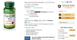 Amazon- Buy Nature's Bounty Extra Strength Co Q-10 200 mg Q - SorB - 30 Softgels1