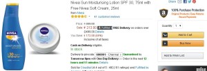 Amazon- Buy Nivea Sun Moisturizing Lotion1