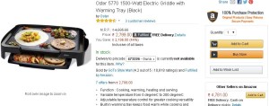 Amazon- Buy Oster 5770 1500-Watt Electric Griddle1