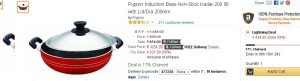 Amazon- Buy Pigeon Induction Base Non-Stick Kadai1