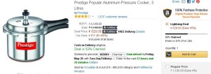 Amazon- Buy Prestige Popular Aluminium Pressure Cooker