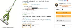 Amazon- Buy Scotch-Brite Butterfly Mop and Refill Combo