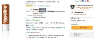 Amazon-  Vaseline Lip Therapy