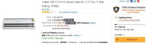 Amazon- Buy Voltas 185 CYCYA Series Split AC1