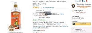Amazon- Buy WOW Organics Colored Hair Care Shampoo2
