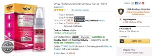 Amazon- Buy Wow Professional Anti Wrinkle Serum