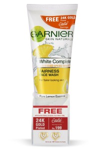 Amazon Garnier Skin Naturals White Complete Facewash, 100ml with Free Gold Plated Estelle Earnings