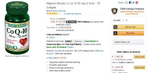 Amazon- buy Nature's Bounty Co Q-10 50 mg Q Sorb - 75 Softgels 122