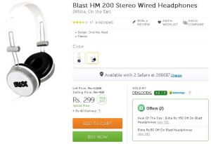 Flipkart- Buy Blast HM 200 Stereo Wired Headphone1
