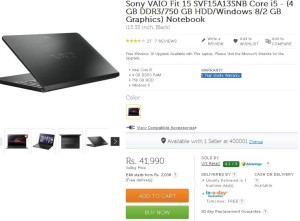 Flipkart- Sony VAIO Fit 15 SVF15A13SNB Core i5 Notebook2