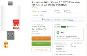 Flipkart- Buy Strontium Nitro iDrive 3.0 OTG Pendrive