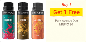 Grocermax- Buy 1 & get 1 Park Avenue Deo Absolutely free at Rs 190 only