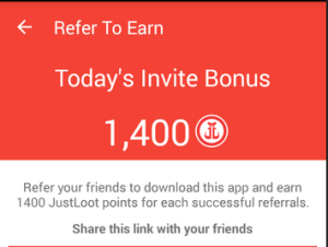 Justloot - Refer the app and earn Rs 100 recharge or Paytm Cash