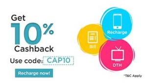 MobiKwiK 10% cashback