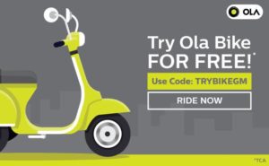 Ola Free Bike ride (Gurgaon)