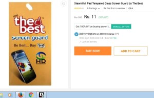 Snapdeal loot- Buy Screen Guards at just Rs 11 + free shipping
