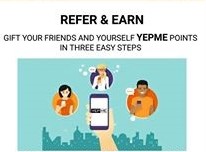 Yepme App- Register on the app and get 101 points + refer and earn