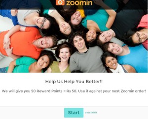 Zoomin- Take a Short Survey and Get Rs 50 Zoomin Points Absolutely Free