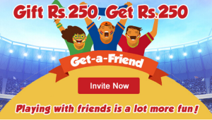 dream11 fantasy league refer friends and get Rs 250