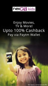 nexG Tv- Get Flat 100% Cashback on Transaction via Paytm wallet