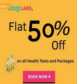 1mg Labs – Get Flat 50% off on Lab tests and Health checkup packages on Transaction via Paytm