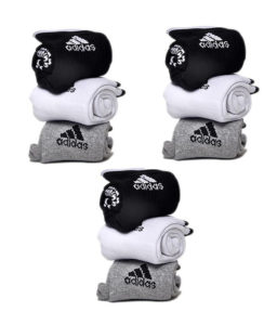 Adidas White, Black And Gray Cotton Ankle Length Socks - Set Of 9 Rs 460 only snapdeal