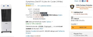 Amazon- Buy Symphony Diet 8T 8-Litre Air Cooler