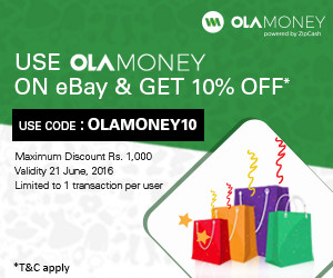Ebay 10 off via Ola Money wallet