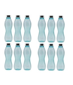 Milton Blue Fridge Water Bottle 1000 Ml (set Of 12) Rs 299 only snapdeal