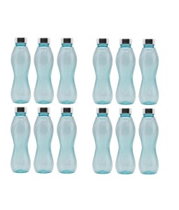 Milton Blue Fridge Water Bottle 1000 Ml (set Of 12) Rs 299 only snapdeal