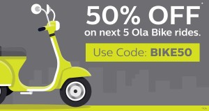 Ola- Get flat 50 off on your next 5 Ola Bike Rides (Gurgaon)