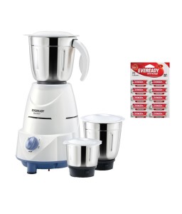 Snapdeal Eveready GLOWY Mixer Grinder White and Blue