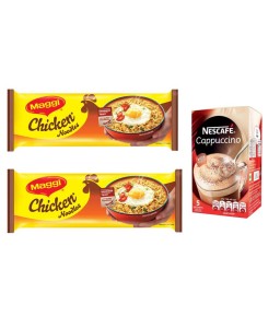 Snapdeal Maggi Chicken Noodles (Pack of 2) + Nestle Cappucino