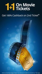 paytm get 100 cashback on one movie ticket out of 2