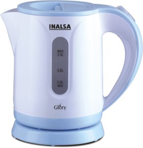 Amazon - Buy Inalsa Glory PCE 0.9-Litre Cordless Electric Kettle (White-Blue) at Rs 794 only