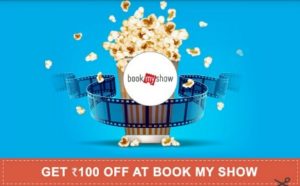 Bookmyshow Get flat Rs 100 cashback on BMS