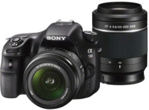 Sony Alpha SLT-A58Y (Body with DT 18 - 55 mm F3.5 - 5.6 SAM II and DT 55 - 200 mm F4 - 5.6 SAM) DSLR Camera Rs 25418 only flipkart
