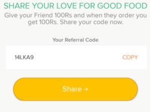 freshmenu refer and earn Rs 100 per friend