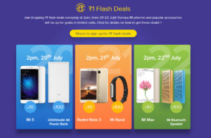 Mi 2nd Anniversary Sale :- Get Flash Deals at Rs. 1 + Price drops + New and Special Offers